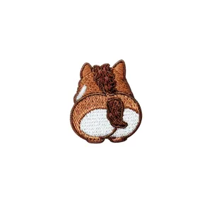 Écusson brodé de fesses de cheval drôle de dessin animé bricolage mignon badge animal