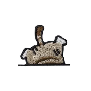Joli patch brodé d'animal de dessin animé DIY réparation de vêtements écusson thermocollant