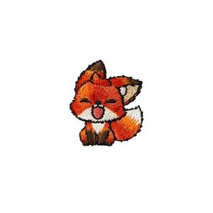 Niedlicher Cartoon Fuchs Stickerei Aufnäher Bügelbild DIY Kleidung Accessoires Zubehör.