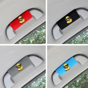 Car Roof Grab Handle Cover Plush Interior Roof Handle Protective Sleeve Cute Duck Pattern