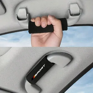 Car roof grab handle cover velvet interior ceiling handle protector with sport logo