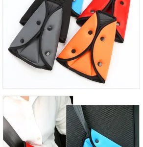 Ajusteur de ceinture de securite auto triangulaire pliable avec bouton pression pratique