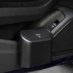 Car Trash Can Auto Door Plastic ABS Press Flip Storage Box Portable Mini Garbage Bin Automotive Interior Accessories