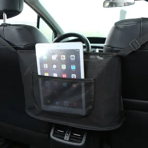 Car Seat Organizer Between Seats Multi-Function Storage Net Bag Universal Car Mesh Pocket Handbag Holder Storage Pouch