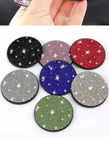 Glänzender Strass Auto Tassenhalter Untersetzer, rutschfeste Kristall Getränke Untersetzer.