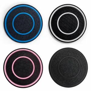 Universal car cup holder silicone coaster anti-slip mat honeycomb pattern interior accessory
