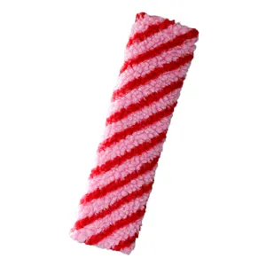Pink red striped lamb wool car seat belt shoulder cover plush auto interior accessory