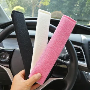 Car Seat Belt Shoulder Pad Universal Automotive Linen Protective Cover Comfortable Anti-Chafing Interior Accessory