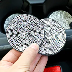 Universeller Auto Strass Untersetzer Rutschfest PVC Bling Becherhalter Matte Glitzernde Kristall Auto Innenzubehör