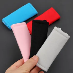 Car door handle covers colorful plush protective pads for vehicle interior grab handles set