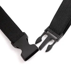 Hebilla de plastico negra de liberacion rapida con correa elastica para reparacion y DIY.