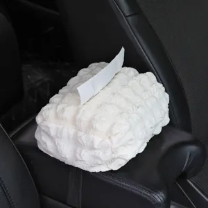 Scatola per fazzoletti da auto in tessuto soffice simpatico supporto per bracciolo appeso