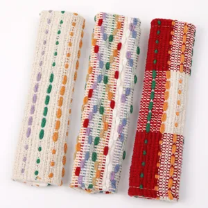 Woven fabric car seatbelt cover shoulder pads decorative anti-strangle accessory