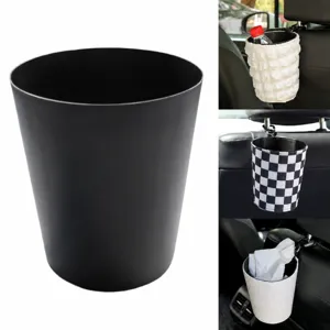 Car Trash Can Inner Barrel Waterproof PP Plastic Car Storage Bucket Organizer Multi Functional Auto Interior Accessories