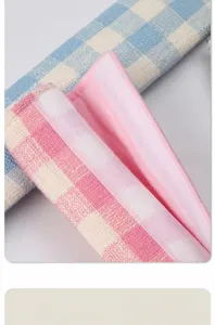 Checkered Car Seat Belt Cover Soft Fabric Shoulder Pad Comfortable Interior Accessory