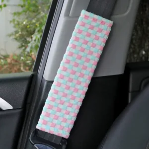Colorful car seatbelt shoulder pad dopamine bubble design cute interior accessory for women
