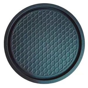 Black round car cup holder coaster anti-slip mat for vehicle interior daily accessories