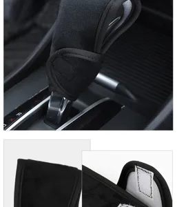 Universal car interior protective cover black velvet handbrake gear shift lever sleeve