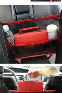 Auto stoel spleet opslag mesh net organizer barrière tas voor auto interieur organisatie.
