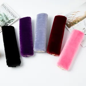 Faux rabbit fur car seat belt cover soft plush shoulder pads auto accessories 5 colors