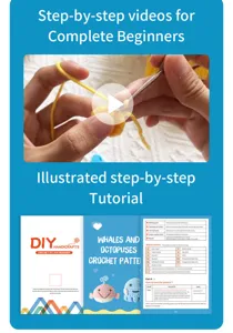 Kit uncinetto principianti con video tutorial passo dopo passo e simpatici animali.