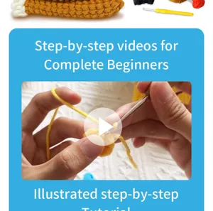 Kit de ganchillo para principiantes con video tutoriales paso a paso y guías para manualidades.