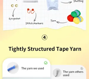 Crochet kit fruit set material DIY weaving craft tightly structured tape yarn detail display