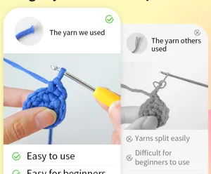 Premium Häkelgarn Anfängerset einfach zu verwenden für DIY handgemachte Bastelmaterialien