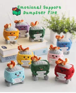 Bambola fuoco cassonetto all'uncinetto fatta a mano kit fai da te peluche supporto emotivo