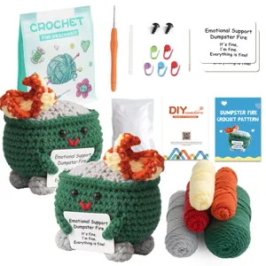 Kit Uncinetto Fatto A Mano Per Principianti Bambola Estintore Supporto Emotivo Set Artigianato Lavorazione A Maglia DIY Con Filo Acrilico