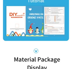 Tutorial del kit per uncinetto di Natale e visualizzazione del manuale per principianti.