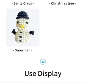 Bambola di pupazzo di neve all'uncinetto fatta a mano kit materiale fai da te Natale