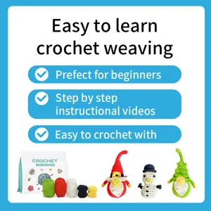 Kit uncinetto principianti Natale set filati fai da te con video tutorial passo dopo passo.
