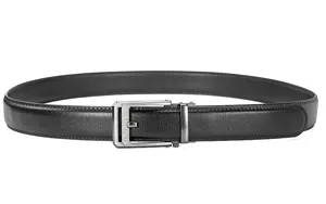 Heren Zwarte Echt Leren Automatische Riem Klassieke Zakelijke Casual Tailleband