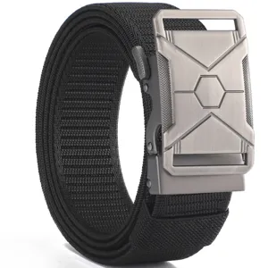 Herren taktischer Nylongürtel mit langlebiger Metallschnalle für Outdoor Freizeit.