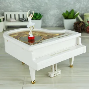 Klassiko Mousiko Kouti Pianou Me Peristrefomeno Koritsi Mpalerina Michaniko Elatirio Plastiko ABS Kosmothiki Diakosmisi Spitiou