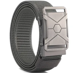 Herren Taktischer Nylon Gürtel mit Metall Automatik Schnalle,robuste Outdoor Gürtel.