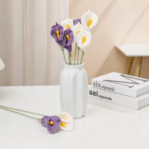 Handgemachte Häkel Calla Künstliche Blume Gekn