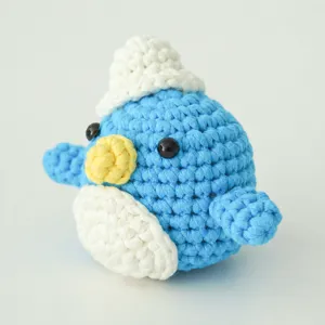 Kit de poupée pingouin au crochet fait main pour loisir créatif pelote de laine