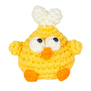 Portachiavi pulcino all'uncinetto fatto a mano peluche adorabile carino animale di peluche