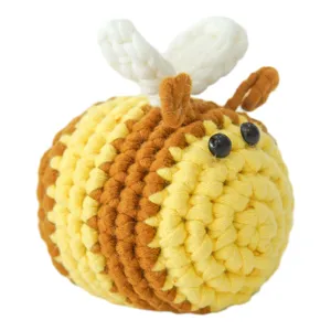 Handgemachte Häkelbiene Plüschtier süßes Stofftier Garn Puppe Schlüsselanhänger DIY Geschenk Deko