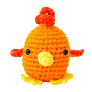 Giocattolo bambola tacchino all'uncinetto kit fai da te peluche arancione carino decorazione