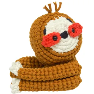 Juguete perezoso de ganchillo hecho a mano kit de hilo DIY muñeca de peluche linda