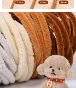 High quality fluffy chenille stems in various sizes for DIY crafts and handmade cute doll art.