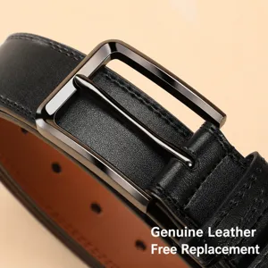 Men's genuine leather pin buckle belt high-end casual business trousers belt for men new