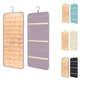 Dubbelzijdige sieraden hangende organizer grote capaciteit ketting opbergtas voor sieraden