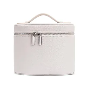 Pebbled leather cosmetic bag large capacity travel portable makeup organizer case