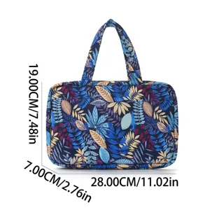 Blumenmuster hängende Kulturtasche tragbare Reise Kosmetik Aufbewahrung Organizer Tasche.