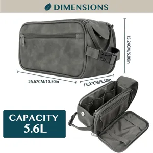 Bolsa de aseo para hombre de viaje gran capacidad organizador de maquillaje portátil