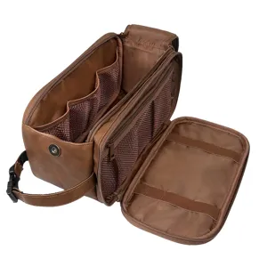 Bolsa de aseo para hombre gran capacidad portatil marron neceser de maquillaje viaje